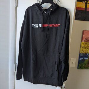 This is Important Podcast Workaholics Hoodie Pullover Sweatshirt Men's Size XL
